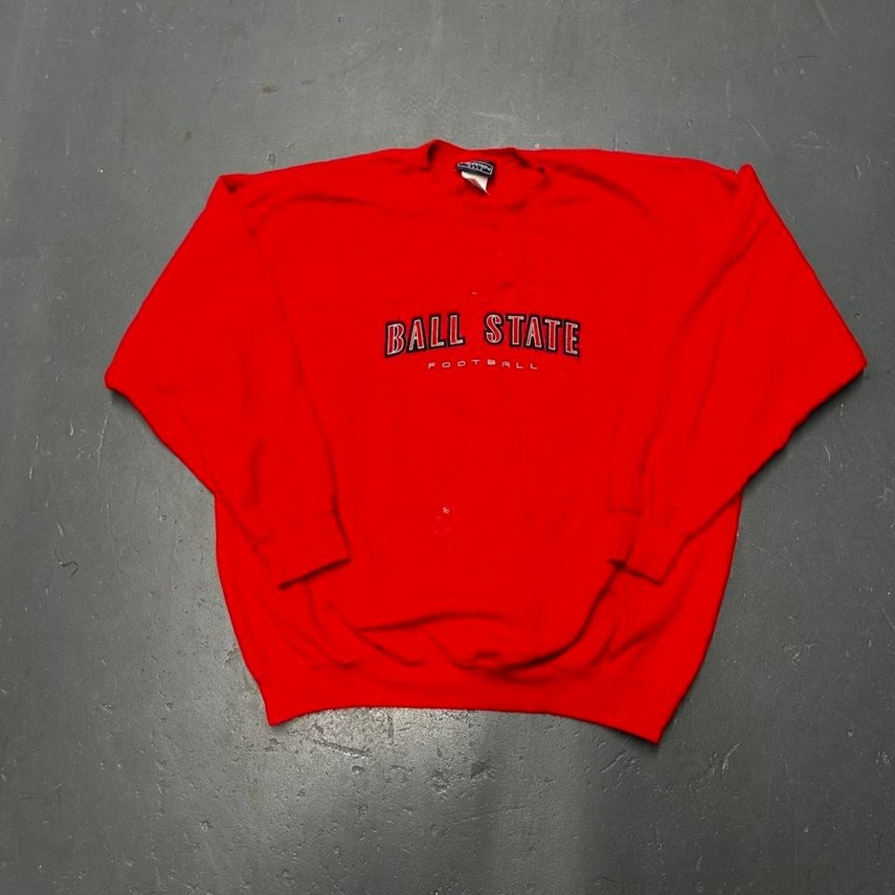 Vintage 90s Ball state university cardinals football embroidered Crewneck